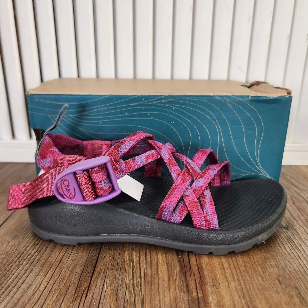 Chaco ZX/1 Ecotread Kids 13M Sweeping Fuchsia Pink Hiking Beach Strappy Sandals